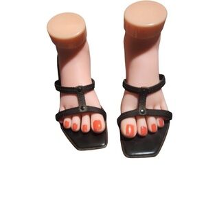 Sergio Rossi Black Heels Shoes Size 37.5